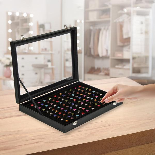 100 Earring Ring Holder Jewellery Necklace Display Storage Gift Box Show Cases Jewellery Boxes