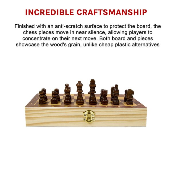 Chess Board Games Folding Large Wooden Chessboard Set Toy Gift Contemporary Chess