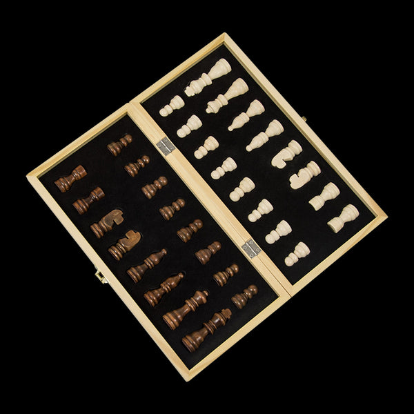 Chess Board Games Folding Large Wooden Chessboard Set Toy Gift Contemporary Chess