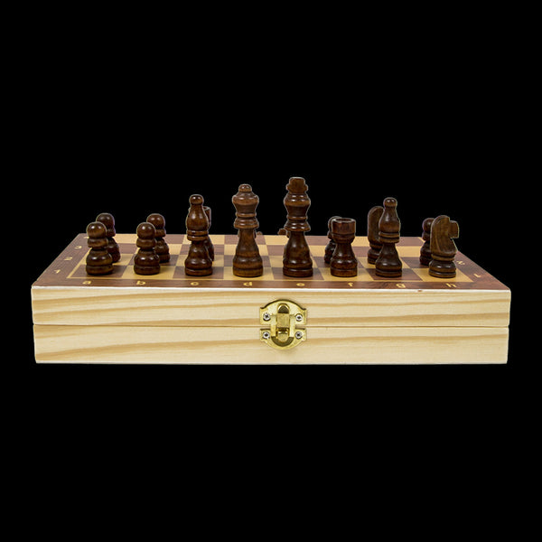 Chess Board Games Folding Large Wooden Chessboard Set Toy Gift Contemporary Chess