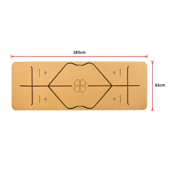 Natural Cork Tpe Yoga Mat Sports Eco Friendly Exercise Fitness Gym Pilates Mats & Non Slip Towels