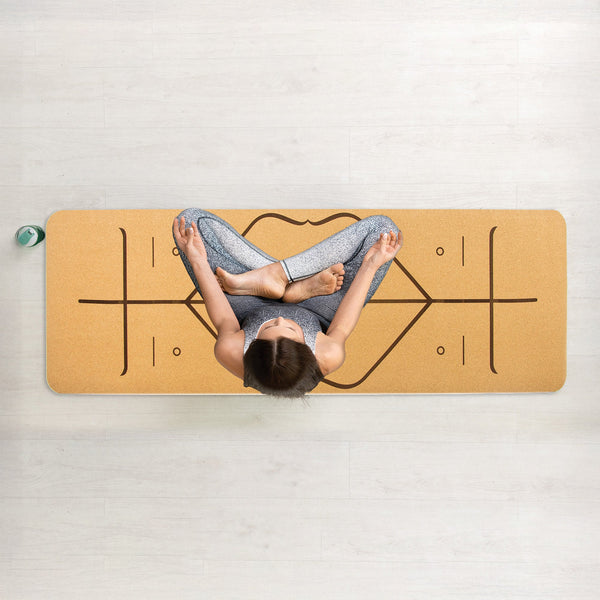 Natural Cork Tpe Yoga Mat Sports Eco Friendly Exercise Fitness Gym Pilates Mats & Non Slip Towels