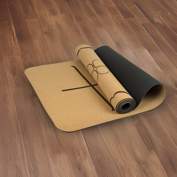 Natural Cork Tpe Yoga Mat Sports Eco Friendly Exercise Fitness Gym Pilates Mats & Non Slip Towels
