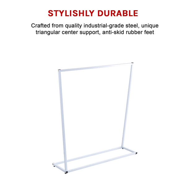 Commercial Clothing Garment Rack Retail Shop White Garment Racks