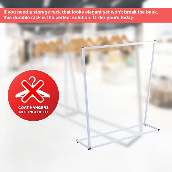 Commercial Clothing Garment Rack Retail Shop White Garment Racks