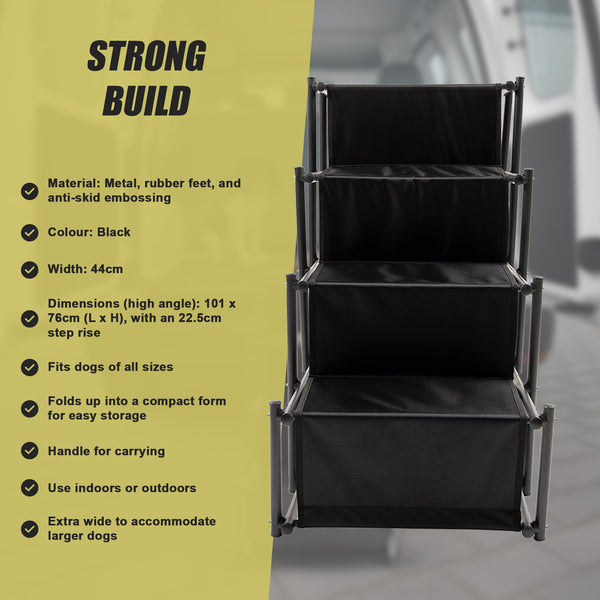Folding Pet Dog Car Boot Access Steps Ladder Stairs Strong Lightweight Pet Transport