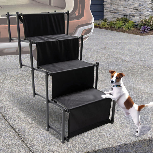 Folding Pet Dog Car Boot Access Steps Ladder Stairs Strong Lightweight Pet Transport