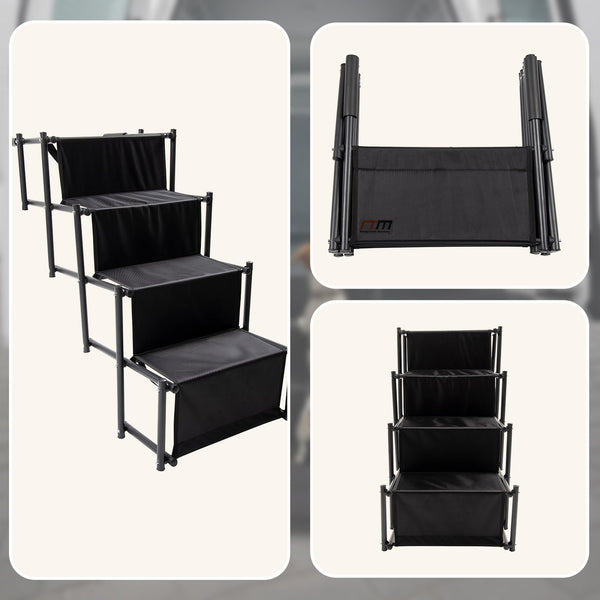 Folding Pet Dog Car Boot Access Steps Ladder Stairs Strong Lightweight Pet Transport