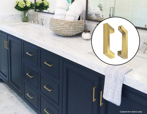 15X Brushed Brass Drawer Pulls Kitchen Cabinet Handles Gold Finish 96Mm Kitchen Cabinet Doors And Fronts