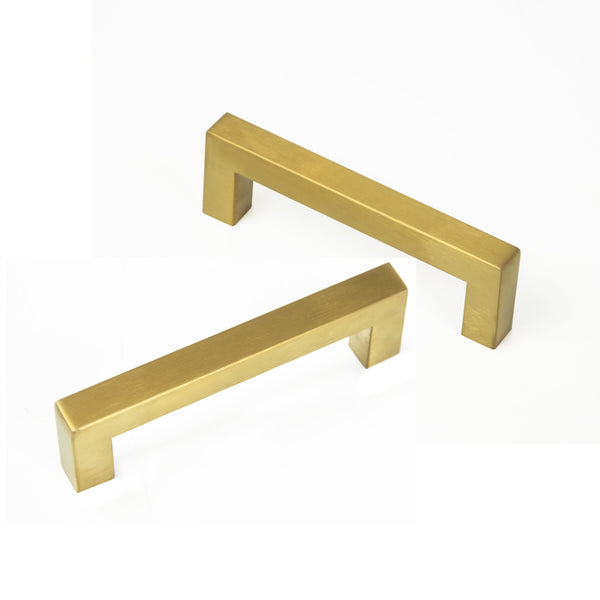15X Brushed Brass Drawer Pulls Kitchen Cabinet Handles Gold Finish 96Mm Kitchen Cabinet Doors And Fronts