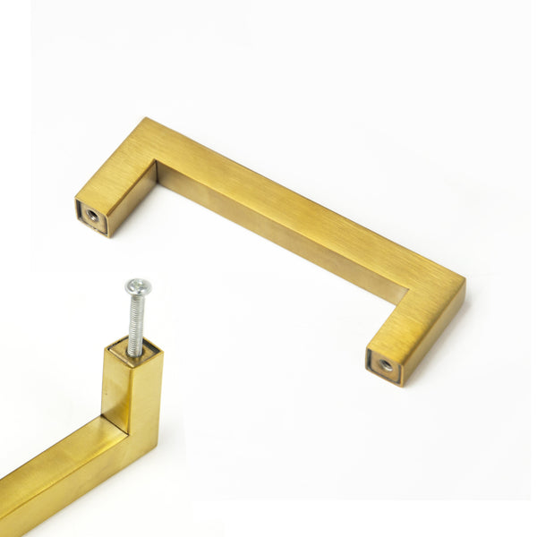 15X Brushed Brass Drawer Pulls Kitchen Cabinet Handles Gold Finish 96Mm Kitchen Cabinet Doors And Fronts