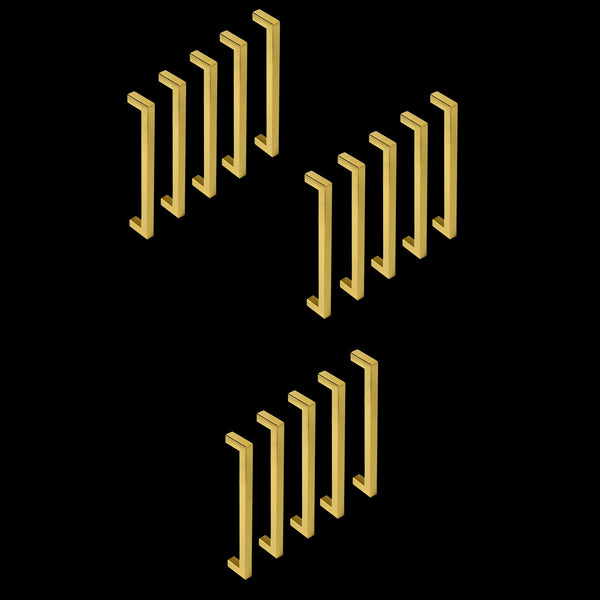 15 X Brushed Brass Drawer Pulls Kitchen Cabinet Handles Gold Finish 192Mm Kitchen Cabinet Doors And Fronts