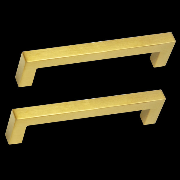 15X Brushed Brass Drawer Pulls Kitchen Cabinet Handles Gold Finish 128Mm Kitchen Cabinet Doors And Fronts