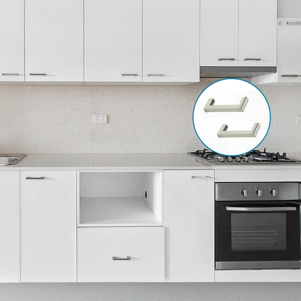 Brushed Nickel Stainless Steel Kitchen Cabinet Square Drawer Pull Door Handles 15 Pack Kitchen Cabinet Doors And Fronts