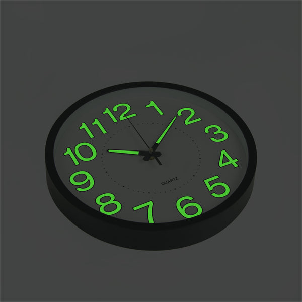 305Mm Luminous Wall Clock Glow In The Dark Silent Quartz Indoor Home Modern Wall Clocks