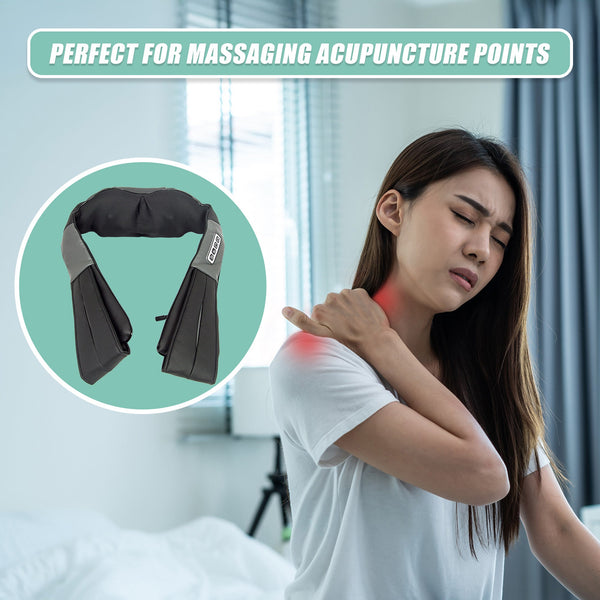 Shiatsu Neck Back Shoulder Massager With Heat Deep Kneading Pillow Massagers