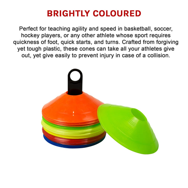 60 Pack Sports Training Discs Markers Cones Soccer Afl Exercise Personal Fitness Training Aids