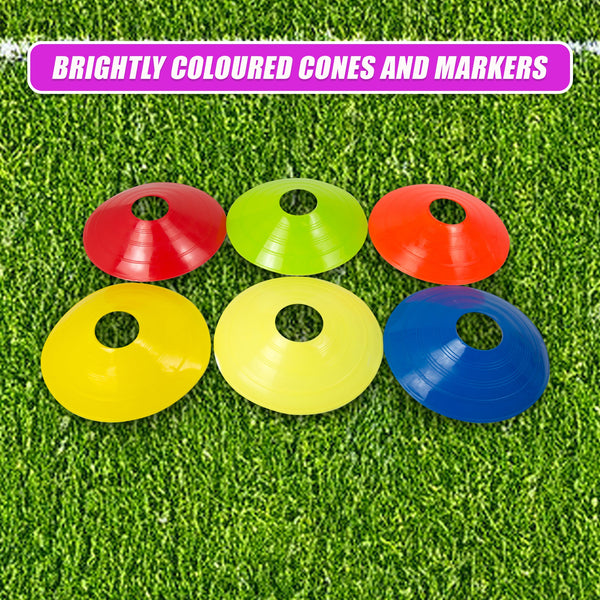60 Pack Sports Training Discs Markers Cones Soccer Afl Exercise Personal Fitness Training Aids