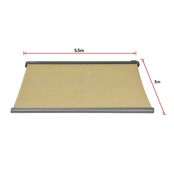 Heavy Duty Full Cassette Motorised Awning 5.5M X 3.0M Awning & Canopy Parts