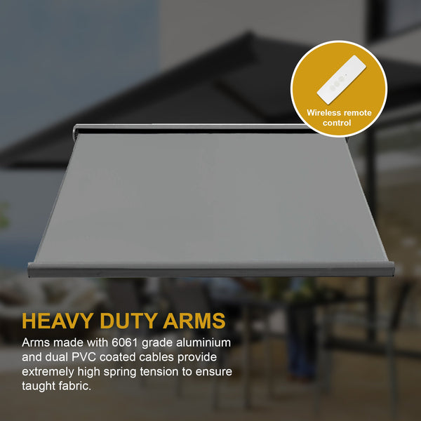 Heavy Duty Full Cassette Motorised Awning 5.5M X 3.0M Awning & Canopy Parts