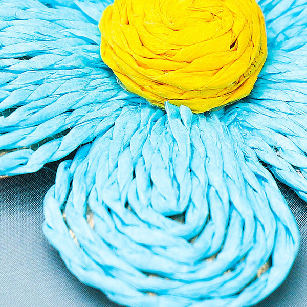 Veile Studios Grass Hemp Thread Handmade Flower Bohemian Beach Style Earrings