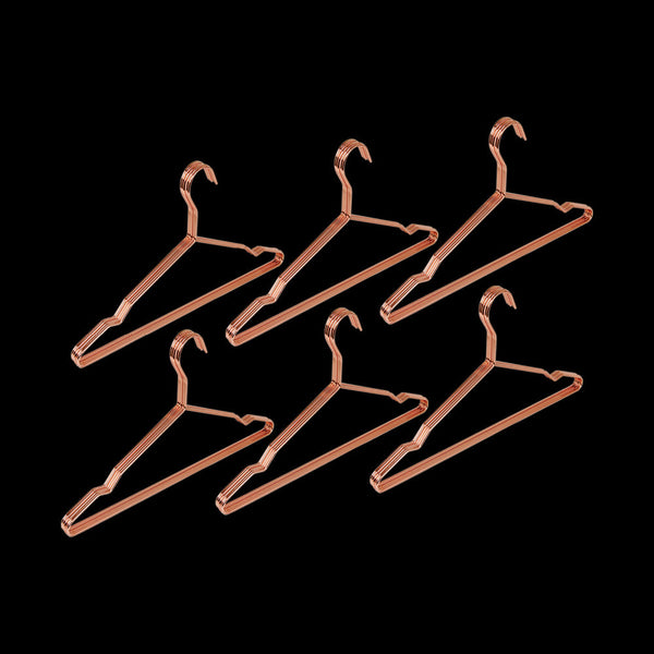 Adult 16.5" Rose Gold Shiny Metal Wire Coat Suit Top (60Pc Per Set) Clothes Hangers