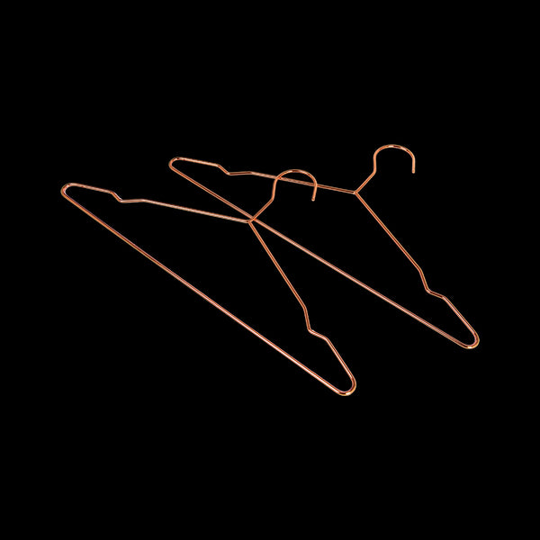 Adult 16.5" Rose Gold Shiny Metal Wire Coat Suit Top (30Pc Per Set) Clothes Hangers