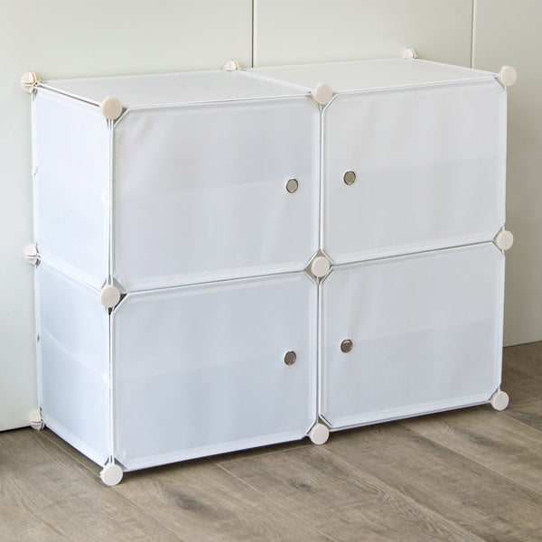 White Cube Diy Shoe Cabinet Rack Storage Portable Stackable Organiser Stand Shoe Cabinets