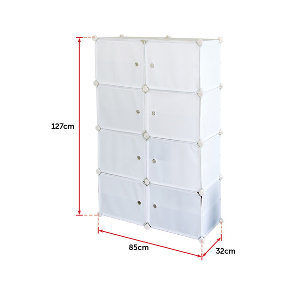 White Cube Diy Shoe Cabinet Rack Storage Portable Stackable Organiser Stand Shoe Cabinets