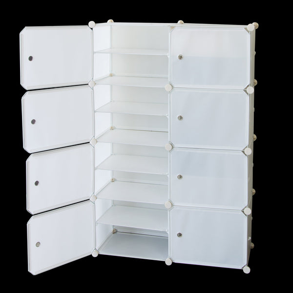 White Cube Diy Shoe Cabinet Rack Storage Portable Stackable Organiser Stand Shoe Cabinets