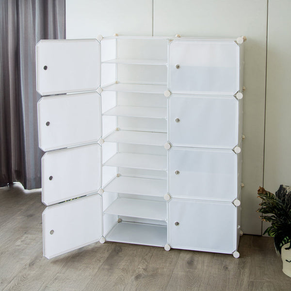 White Cube Diy Shoe Cabinet Rack Storage Portable Stackable Organiser Stand Shoe Cabinets