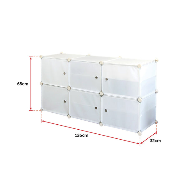 White Cube Diy Shoe Cabinet Rack Storage Portable Stackable Organiser Stand Shoe Cabinets