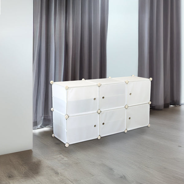 White Cube Diy Shoe Cabinet Rack Storage Portable Stackable Organiser Stand Shoe Cabinets