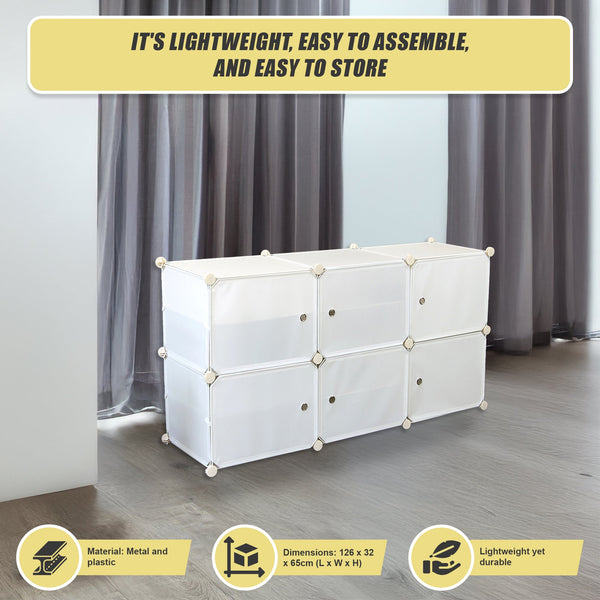 White Cube Diy Shoe Cabinet Rack Storage Portable Stackable Organiser Stand Shoe Cabinets