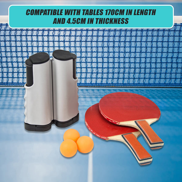 Table Tennis Game Indoor Portable Travel Ping Pong Ball Set Extendable Table Tennis Balls