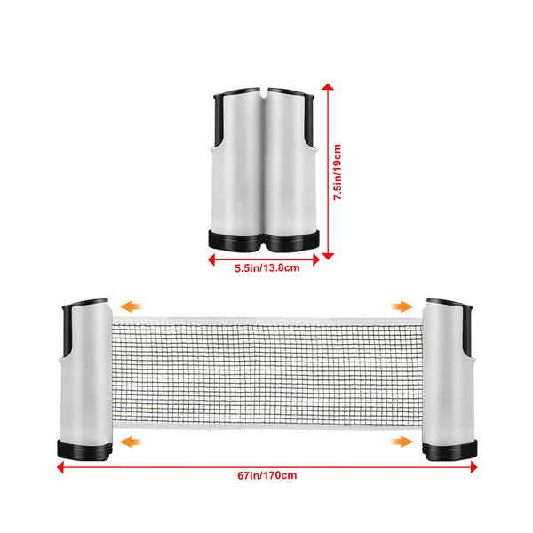 Table Tennis Game Indoor Portable Travel Ping Pong Ball Set Extendable Table Tennis Balls