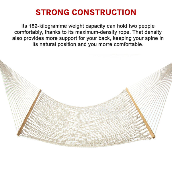4M Traditional Cotton Rope Hammock With Hanging Hardware Hammocks