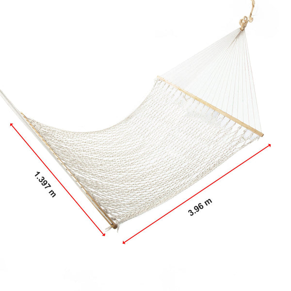 4M Traditional Cotton Rope Hammock With Hanging Hardware Hammocks
