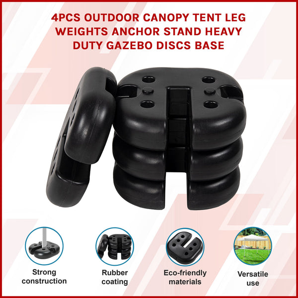 4Pcs Outdoor Canopy Tent Leg Weights Anchor Stand Heavy Duty Gazebo Discs Base Tent & Canopy Accessories