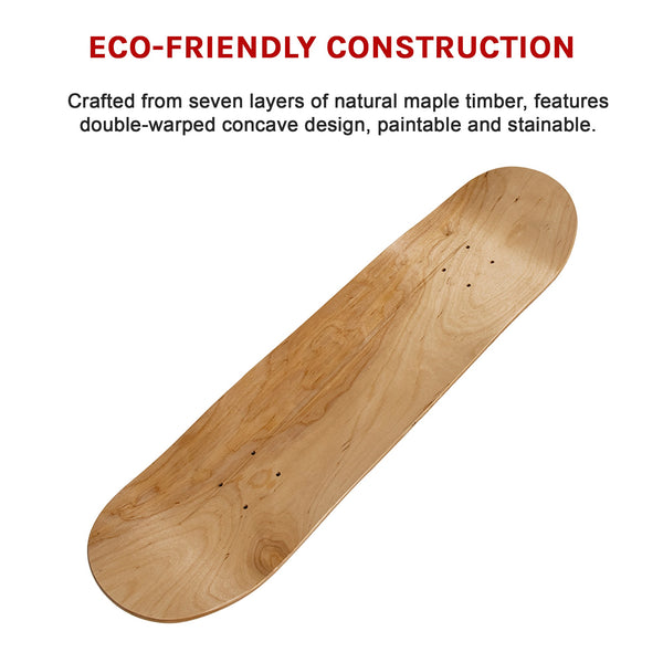Skateboard Deck Natural Wood Maple Double Concave Blank Board Diy Skateboards