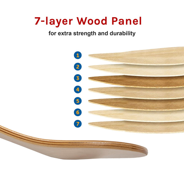 Skateboard Deck Natural Wood Maple Double Concave Blank Board Diy Skateboards