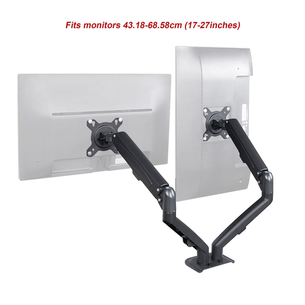 Dual Screen Gas Strut Monitor Stand Mount Desktop Bracket For Led / Lc Monitor Mounts & Stands