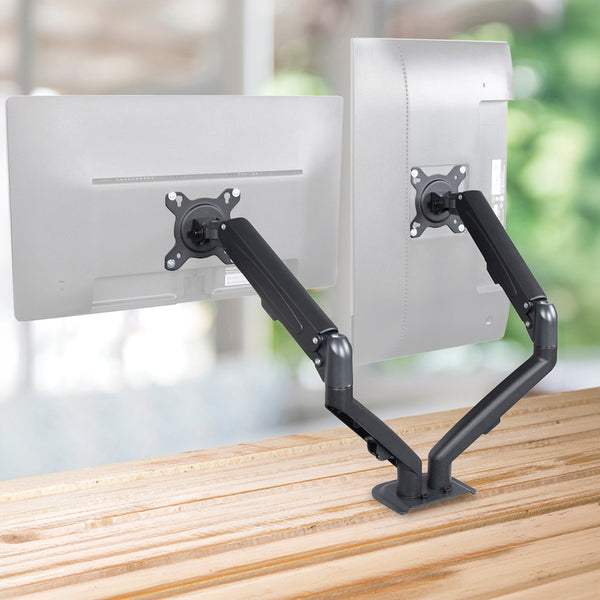 Dual Screen Gas Strut Monitor Stand Mount Desktop Bracket For Led / Lc Monitor Mounts & Stands