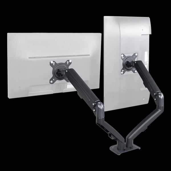 Dual Screen Gas Strut Monitor Stand Mount Desktop Bracket For Led / Lc Monitor Mounts & Stands