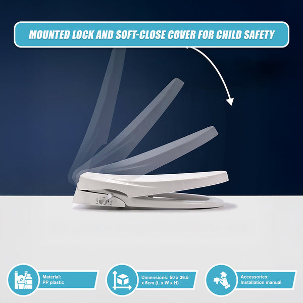 Non Electric Bidet Toilet Seat W/ Cover Bathroom Spray Water Wash Toilet Seats