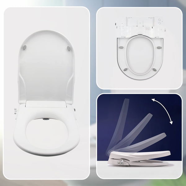 Non Electric Bidet Toilet Seat W/ Cover Bathroom Spray Water Wash Toilet Seats
