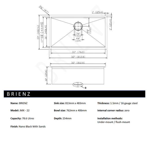775X406mm Nano Single Bowl Kitchen Sink With Workstation Accessories Kitchen Sinks