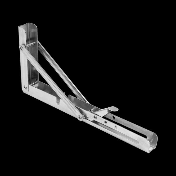 2X 10" Stainless Steel Folding Table Bracket Shelf Bench 50Kg Load Heavy Duty Other Building Materials