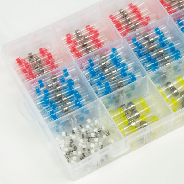 250Pcs Waterproof Solder Seal Sleeve Heat Shrink Butt Wire Connectors Terminals Heat Shrink Tubing