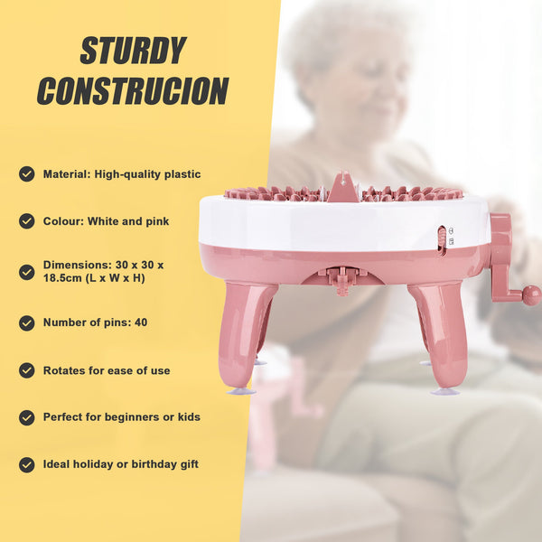 Diy Knitting Machine Smart Weaving Rotating Kids Toy Scarf Sock Hat Gift Other Knitting Accessories